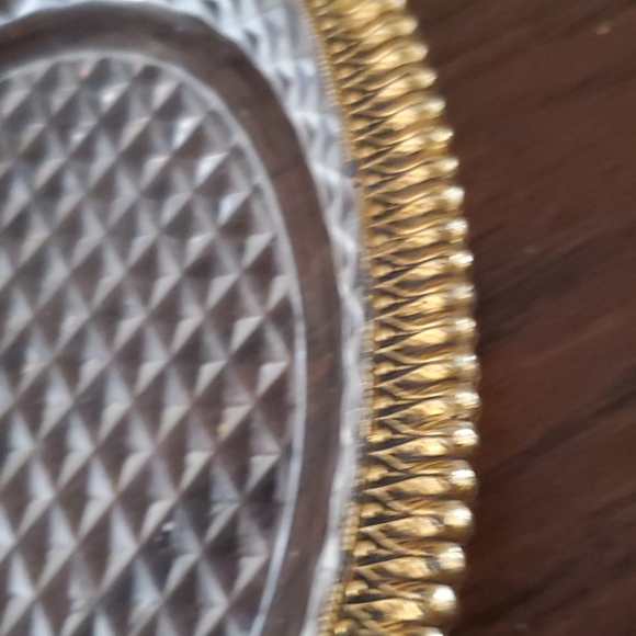 ANTIQUE CRYSTAL ASHTRAY - Picture 5 of 6